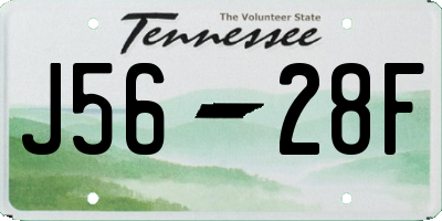 TN license plate J5628F
