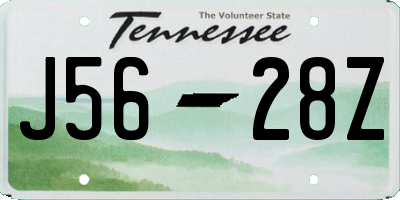 TN license plate J5628Z