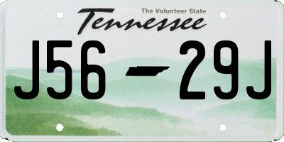 TN license plate J5629J
