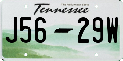 TN license plate J5629W