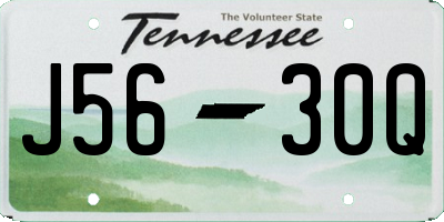 TN license plate J5630Q