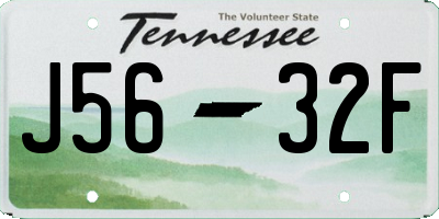 TN license plate J5632F
