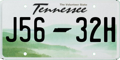 TN license plate J5632H