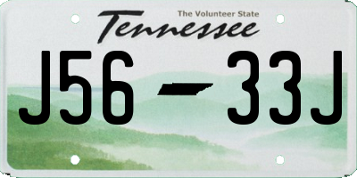 TN license plate J5633J