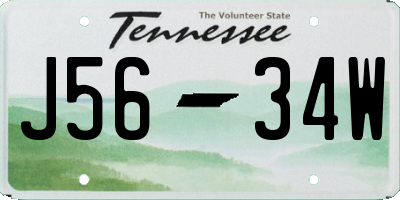 TN license plate J5634W
