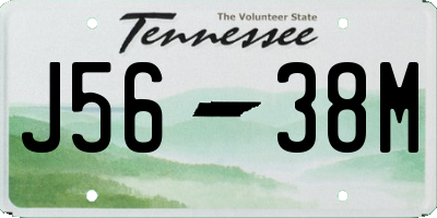 TN license plate J5638M