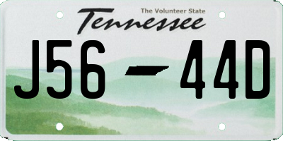 TN license plate J5644D