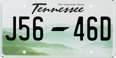 TN license plate J5646D