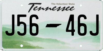 TN license plate J5646J