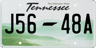TN license plate J5648A