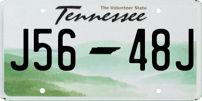 TN license plate J5648J