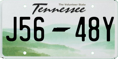 TN license plate J5648Y