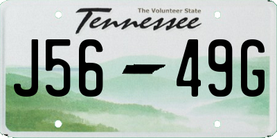 TN license plate J5649G