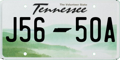 TN license plate J5650A