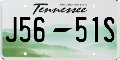 TN license plate J5651S