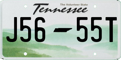 TN license plate J5655T