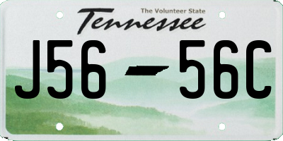 TN license plate J5656C