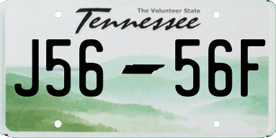 TN license plate J5656F