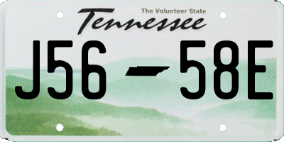 TN license plate J5658E