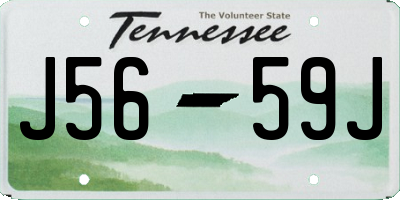 TN license plate J5659J