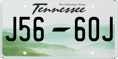 TN license plate J5660J