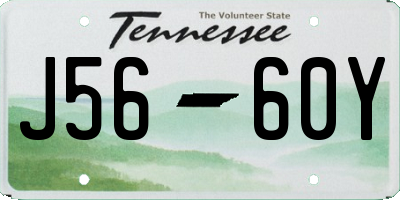 TN license plate J5660Y