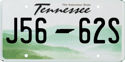 TN license plate J5662S