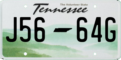 TN license plate J5664G