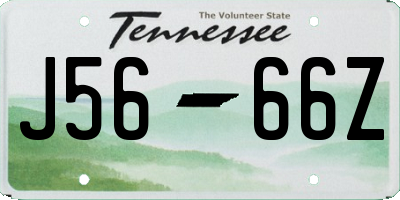 TN license plate J5666Z