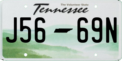 TN license plate J5669N