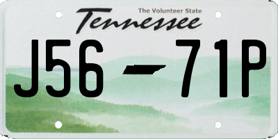 TN license plate J5671P
