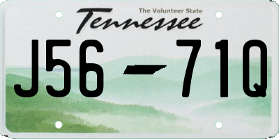 TN license plate J5671Q