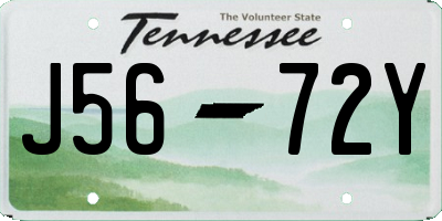 TN license plate J5672Y