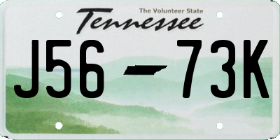 TN license plate J5673K