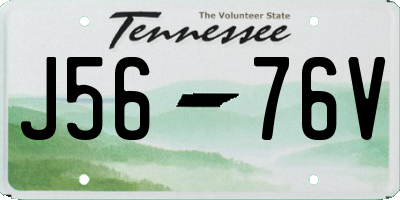 TN license plate J5676V