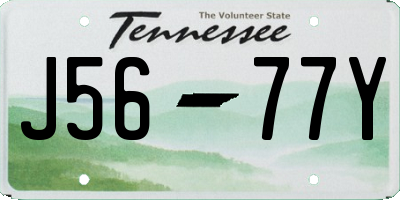 TN license plate J5677Y