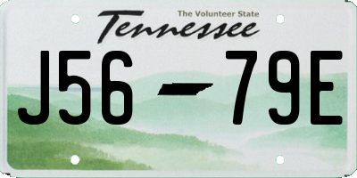 TN license plate J5679E