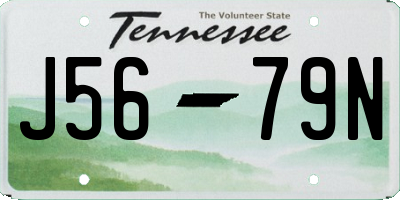 TN license plate J5679N