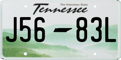 TN license plate J5683L