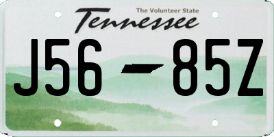 TN license plate J5685Z