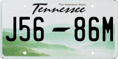 TN license plate J5686M