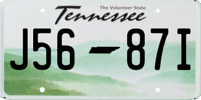 TN license plate J5687I