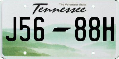 TN license plate J5688H