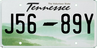 TN license plate J5689Y