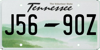 TN license plate J5690Z