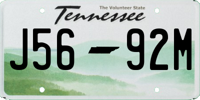 TN license plate J5692M