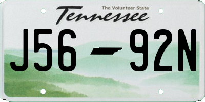 TN license plate J5692N