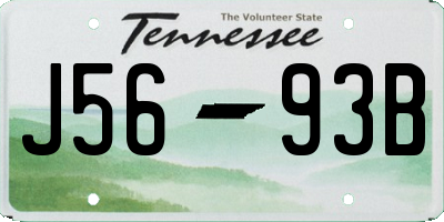 TN license plate J5693B