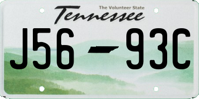TN license plate J5693C