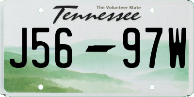 TN license plate J5697W